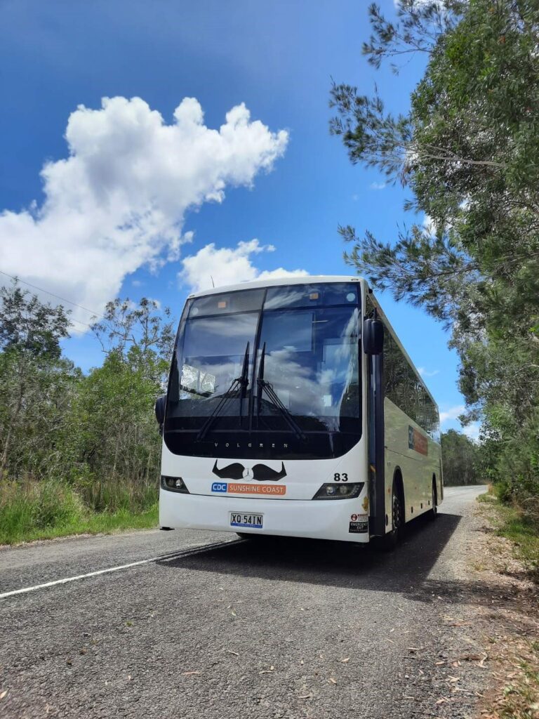 CDC Sunshine Coast Bus With Movember Moustaches